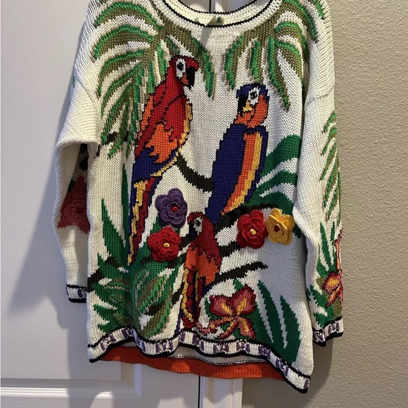 Sweaters - PARROTS 🦜 From Peru! Hand knitted sweater! Amazing